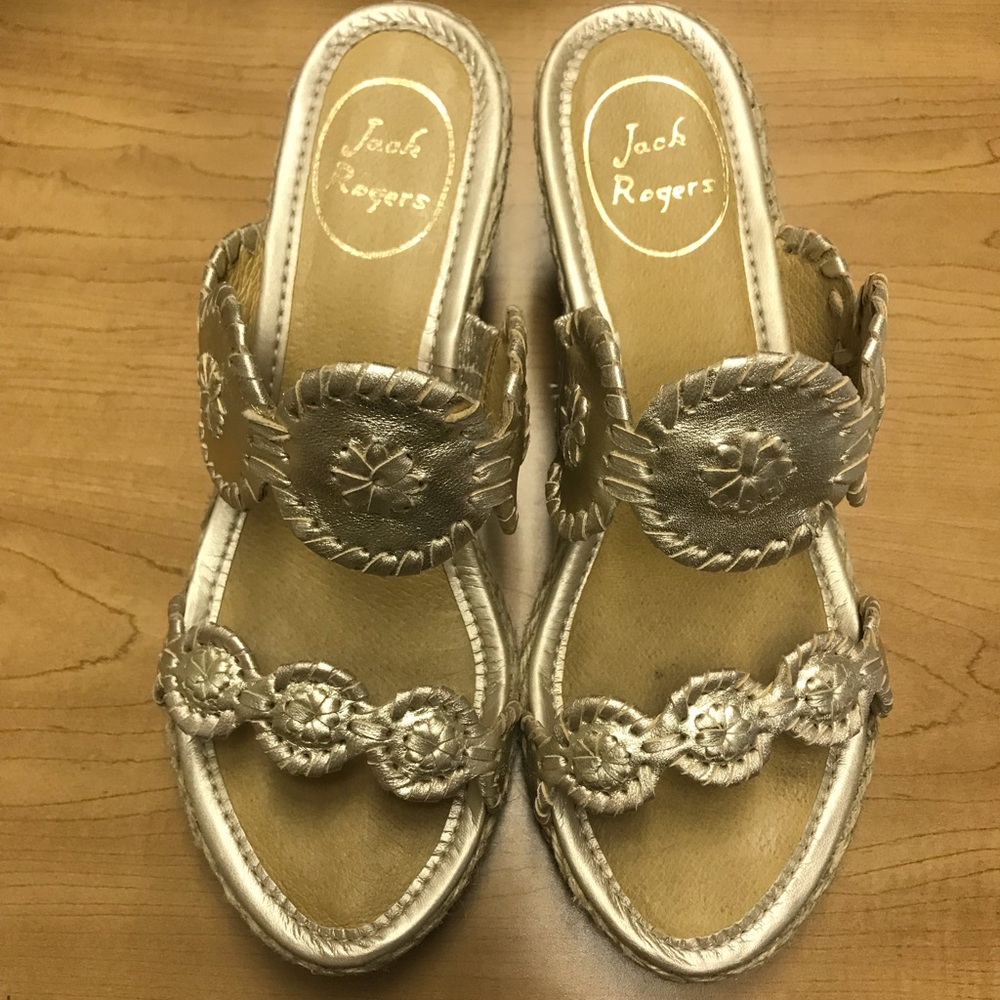 Jack Rogers Wedge- Shelby.  Size 7M.  Worn twice!